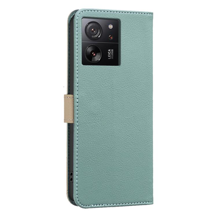 For Redmi K60 Ultra Splicing Color Hollow Flower Pattern RFID Leather Phone Case