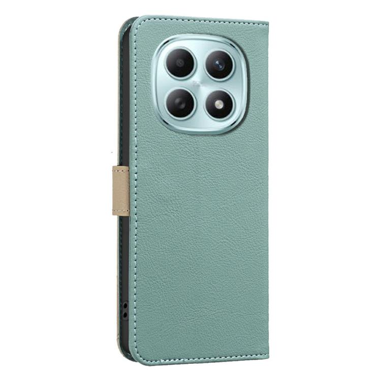 For Redmi Note 15 Pro 4G Global 163.2mm Splicing Color Hollow Flower Pattern RFID Leather Phone Case