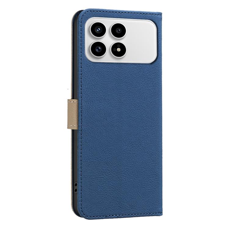 For Redmi K90/Poco F8 Pro Splicing Color Hollow Flower Pattern RFID Leather Phone Case