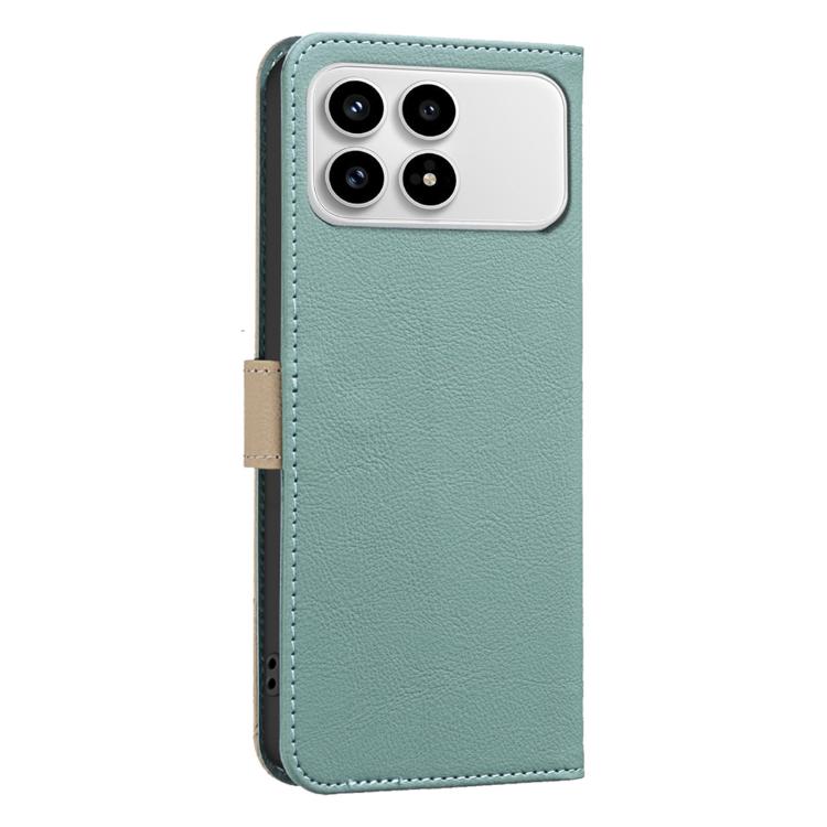 For Redmi K90/Poco F8 Pro Splicing Color Hollow Flower Pattern RFID Leather Phone Case
