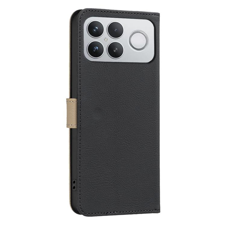 For Redmi K90 Pro Max/Poco F8 Ultra Splicing Color Hollow Flower Pattern RFID Leather Phone Case