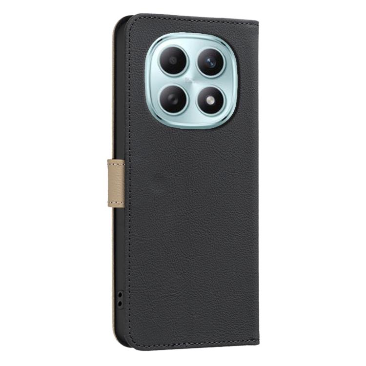 For Redmi Note 15 5G Global 164mm Splicing Color Hollow Flower Pattern RFID Leather Phone Case