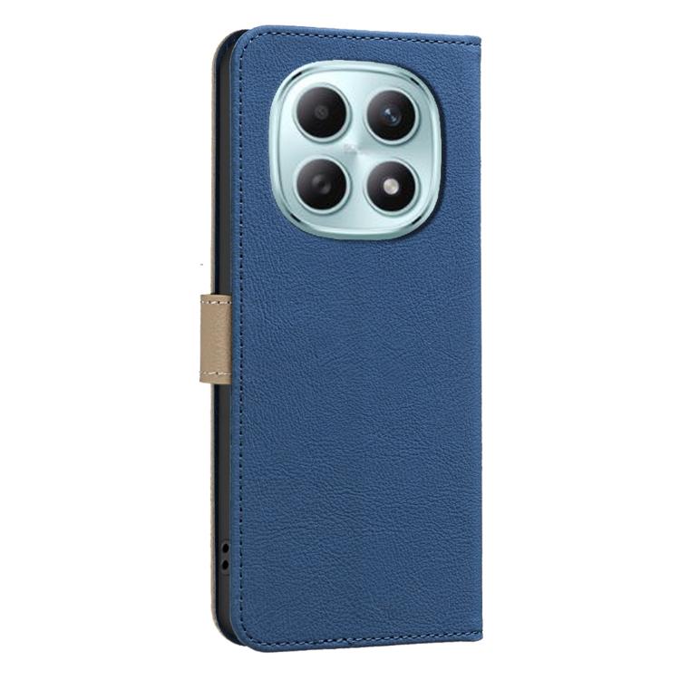 For Redmi Note 15 5G Global 164mm Splicing Color Hollow Flower Pattern RFID Leather Phone Case