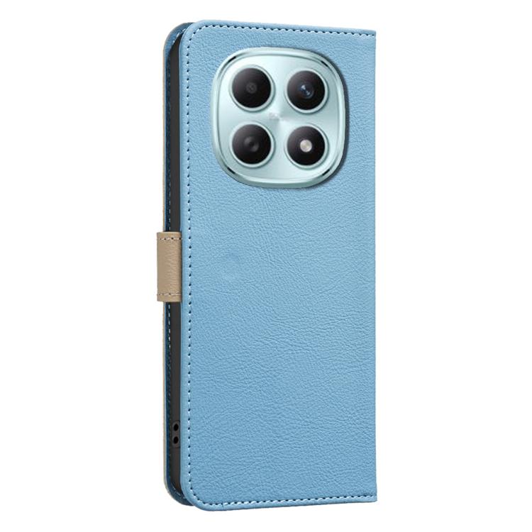 For Redmi Note 15 5G Global 164mm Splicing Color Hollow Flower Pattern RFID Leather Phone Case