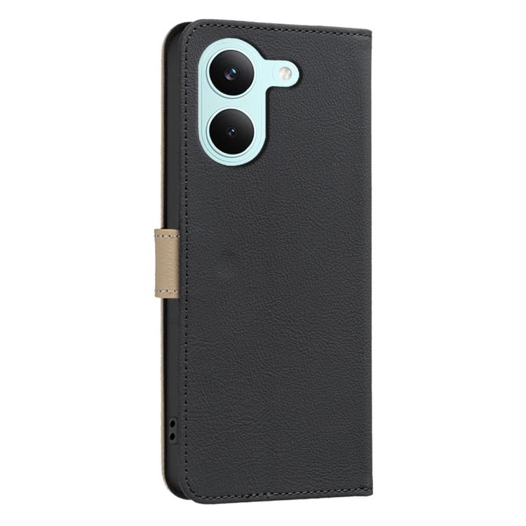 For Redmi Tubo 5 / Poco X8 Pro 5G Splicing Color Hollow Flower Pattern RFID Leather Phone Case