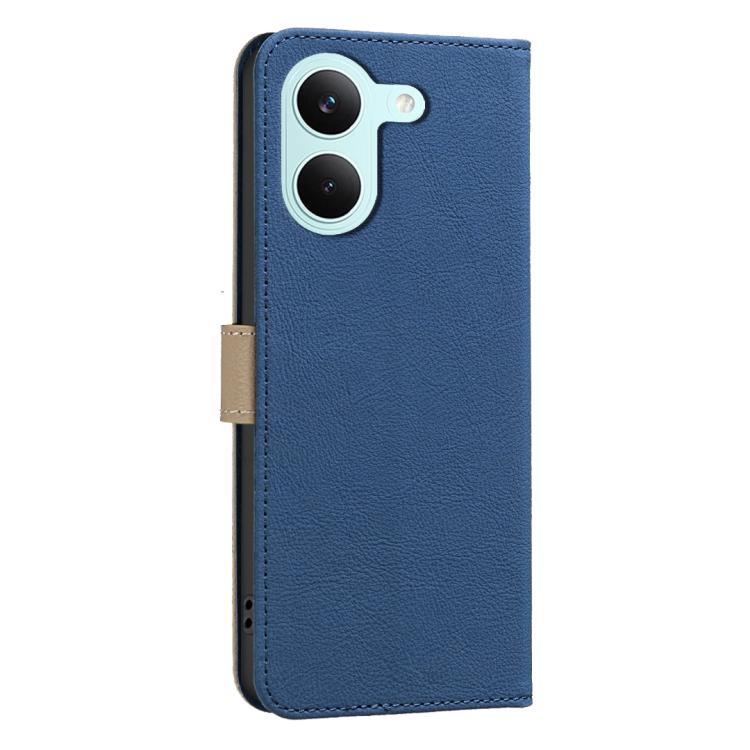 For Redmi Tubo 5 / Poco X8 Pro 5G Splicing Color Hollow Flower Pattern RFID Leather Phone Case
