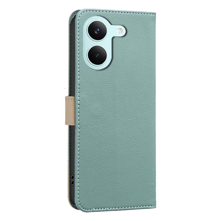 For Redmi Tubo 5 / Poco X8 Pro 5G Splicing Color Hollow Flower Pattern RFID Leather Phone Case