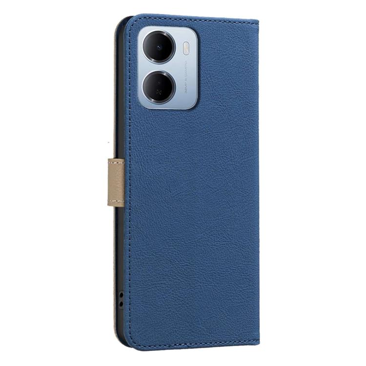 For Redmi 15a 5G Splicing Color Hollow Flower Pattern RFID Leather Phone Case