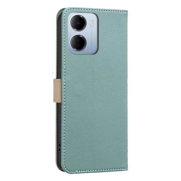 For Redmi 15a 5G Splicing Color Hollow Flower Pattern RFID Leather Phone Case