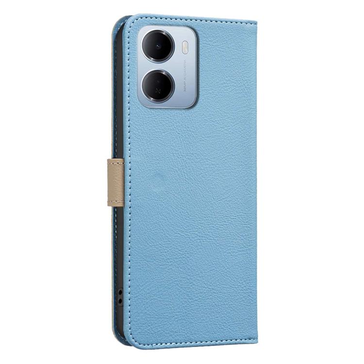 For Redmi 15a 5G Splicing Color Hollow Flower Pattern RFID Leather Phone Case
