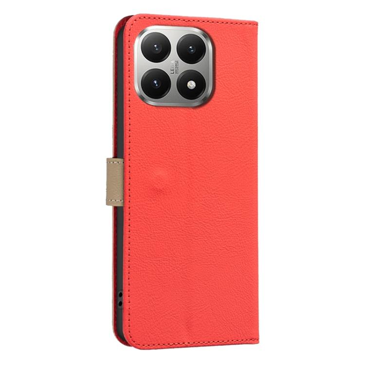 For Xiaomi 15T 5G Splicing Color Hollow Flower Pattern RFID Leather Phone Case