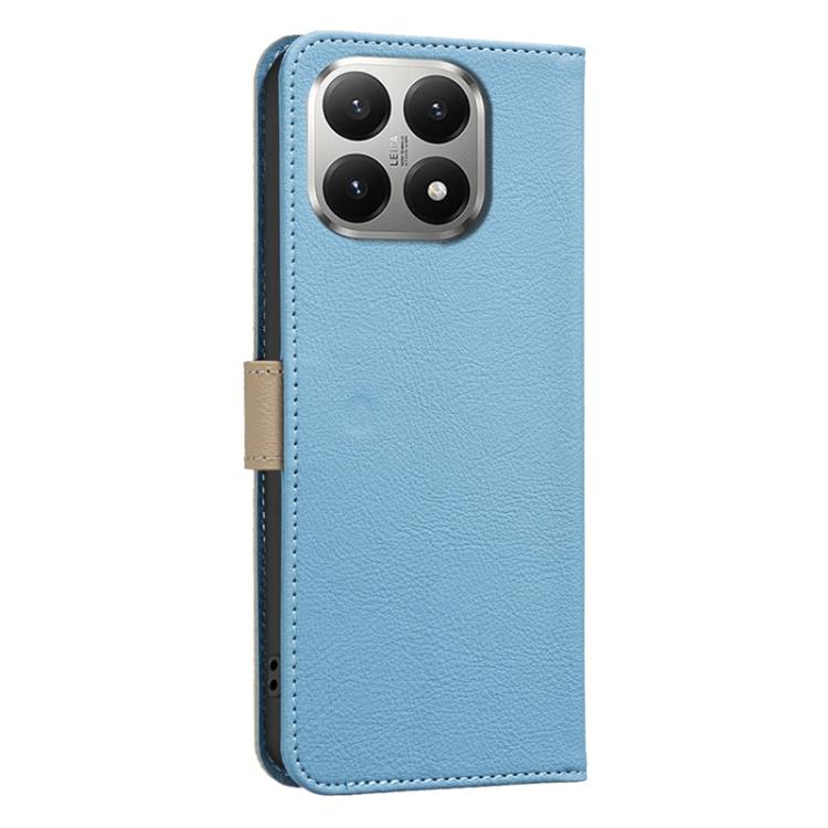 For Xiaomi 15T 5G Splicing Color Hollow Flower Pattern RFID Leather Phone Case