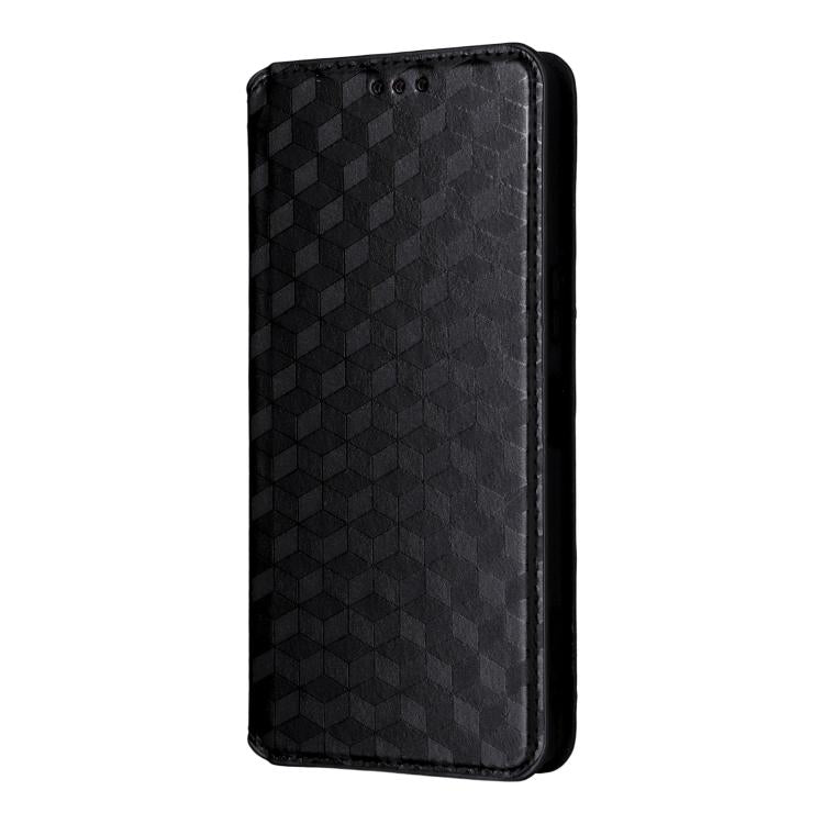 For Samsung Galaxy M56 5G Cubic Grid Texture Flip Leather Phone Case