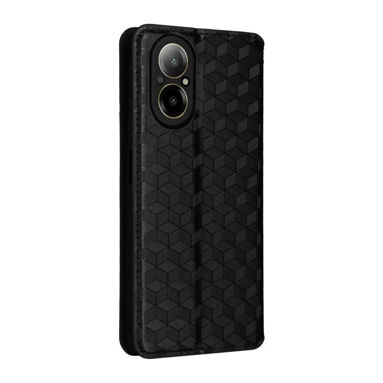 For Realme 12 Lite 4G / C67 4G Cubic Grid Texture Flip Leather Phone Case