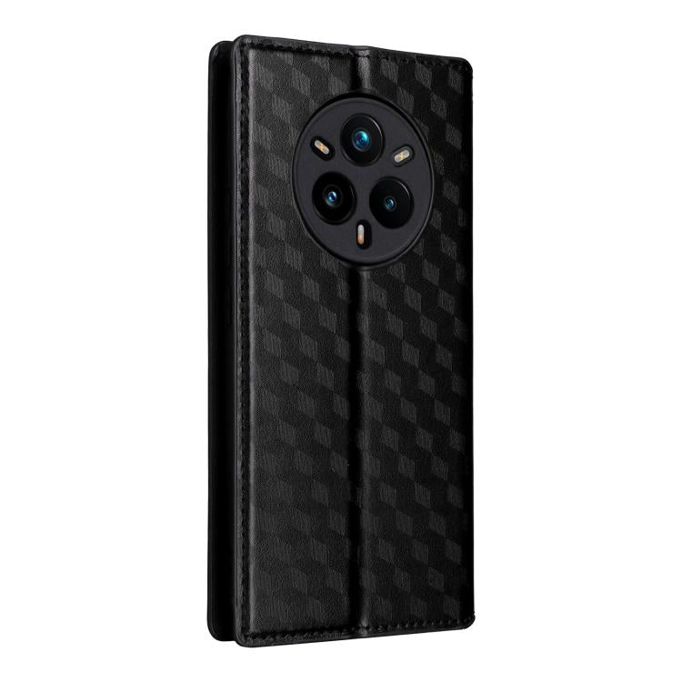 For Realme 14 Pro+ 5G Cubic Grid Texture Flip Leather Phone Case