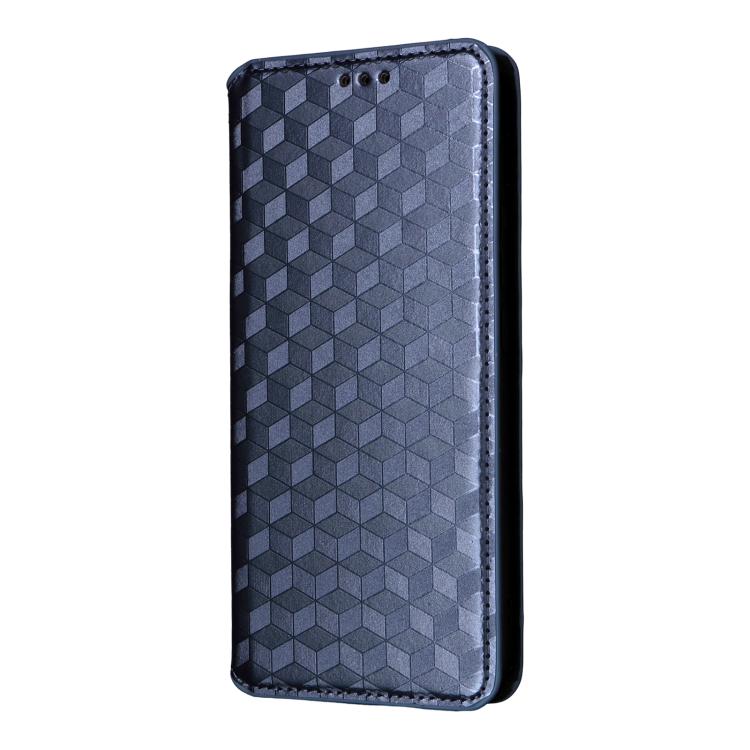 For Realme 14 Pro+ 5G Cubic Grid Texture Flip Leather Phone Case