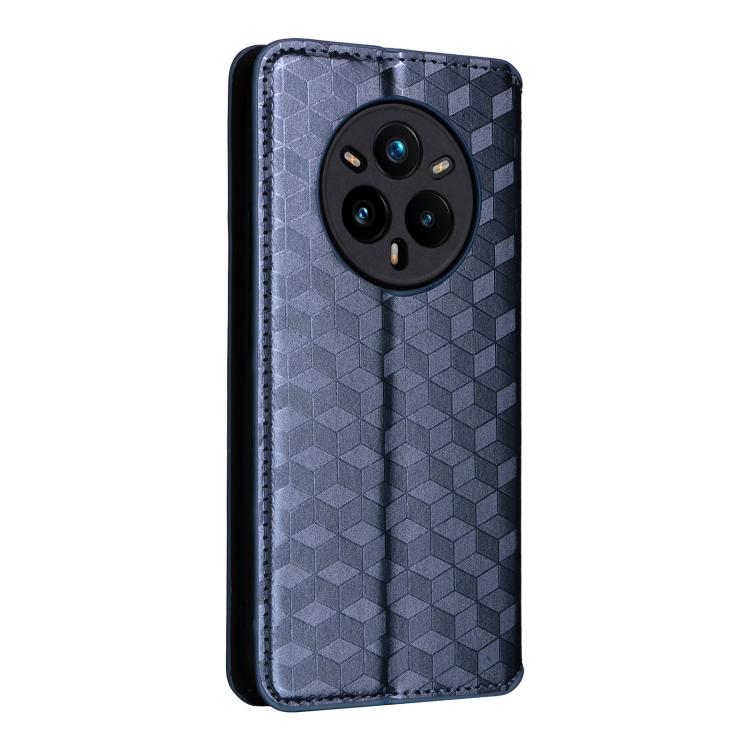 For Realme 14 Pro+ 5G Cubic Grid Texture Flip Leather Phone Case