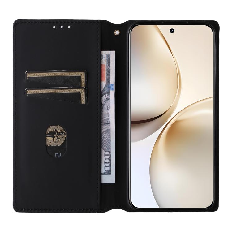 For Realme 14 Pro+ 5G Cubic Grid Texture Flip Leather Phone Case