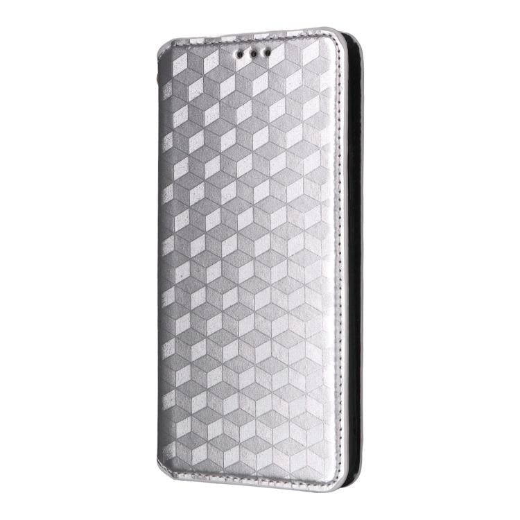 For Realme 14 Pro+ 5G Cubic Grid Texture Flip Leather Phone Case