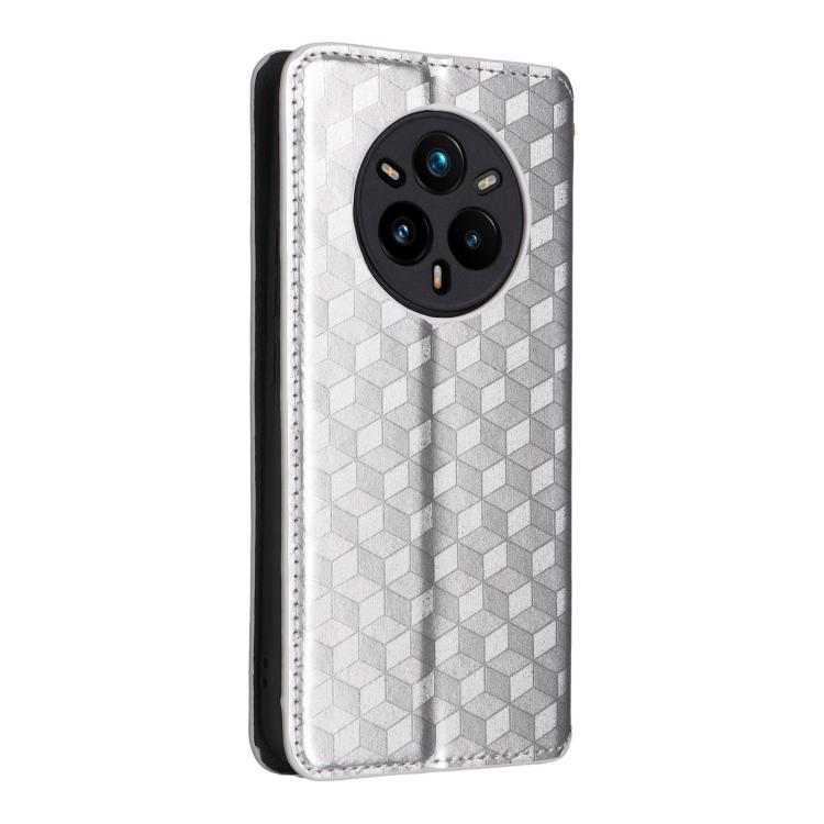For Realme 14 Pro+ 5G Cubic Grid Texture Flip Leather Phone Case
