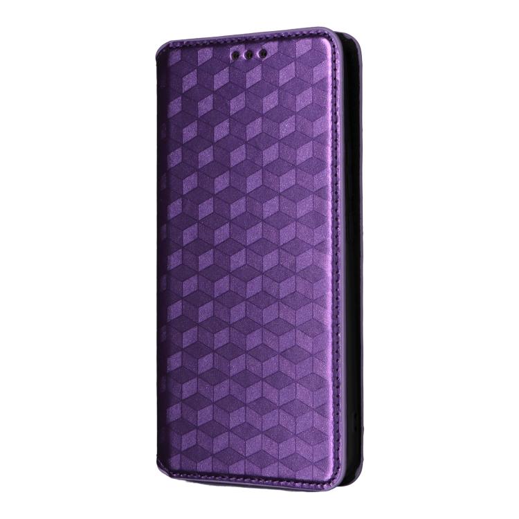 For Realme 14 Pro+ 5G Cubic Grid Texture Flip Leather Phone Case