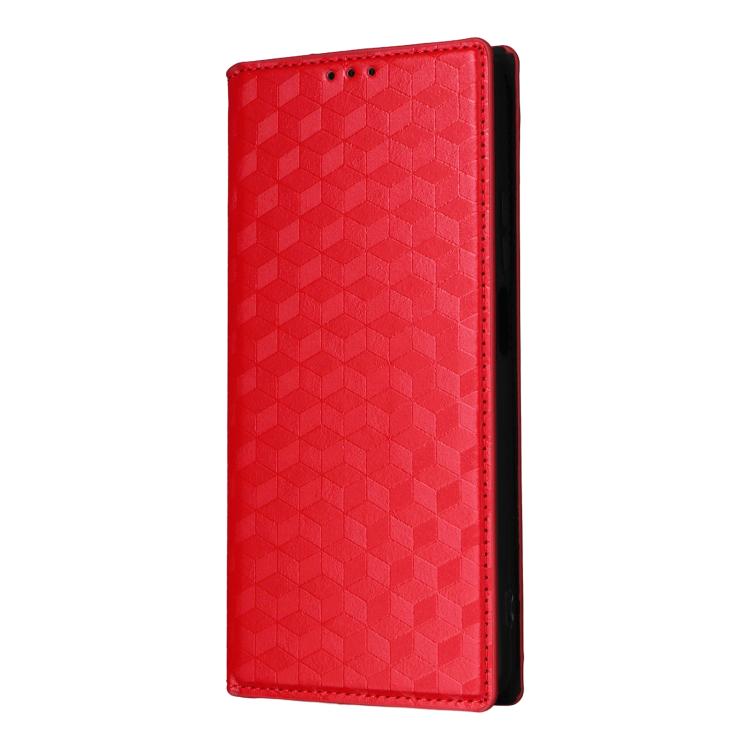 For Realme 14X 5G / C75 4G / V60 Pro 5G Cubic Grid Texture Flip Leather Phone Case