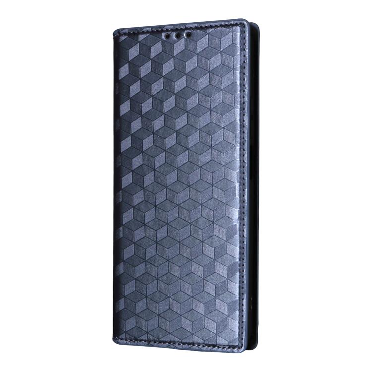 For Realme 14X 5G / C75 4G / V60 Pro 5G Cubic Grid Texture Flip Leather Phone Case