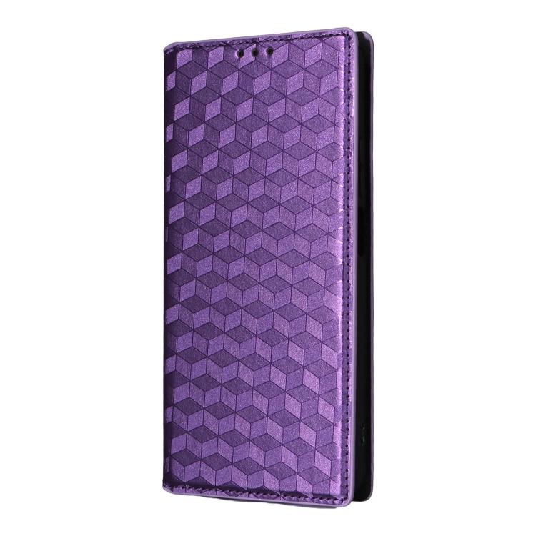 For Realme 14X 5G / C75 4G / V60 Pro 5G Cubic Grid Texture Flip Leather Phone Case