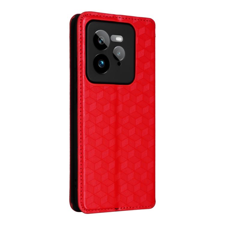 For Realme GT 7 Pro 5G Cubic Grid Texture Flip Leather Phone Case