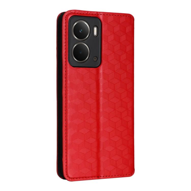 For Realme Neo7x 5G / P3 5G Cubic Grid Texture Flip Leather Phone Case