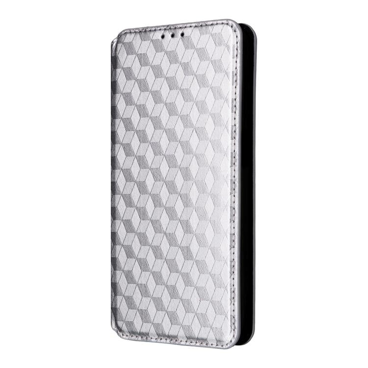 For Realme Neo7x 5G / P3 5G Cubic Grid Texture Flip Leather Phone Case