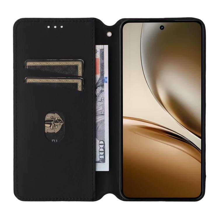 For Realme Neo7x 5G / P3 5G Cubic Grid Texture Flip Leather Phone Case