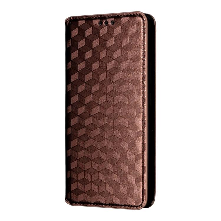 For Realme Neo7x 5G / P3 5G Cubic Grid Texture Flip Leather Phone Case