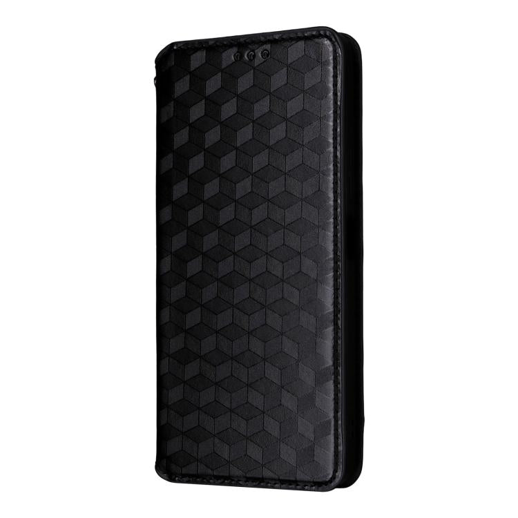 For Realme P3 Pro 5G Cubic Grid Texture Flip Leather Phone Case
