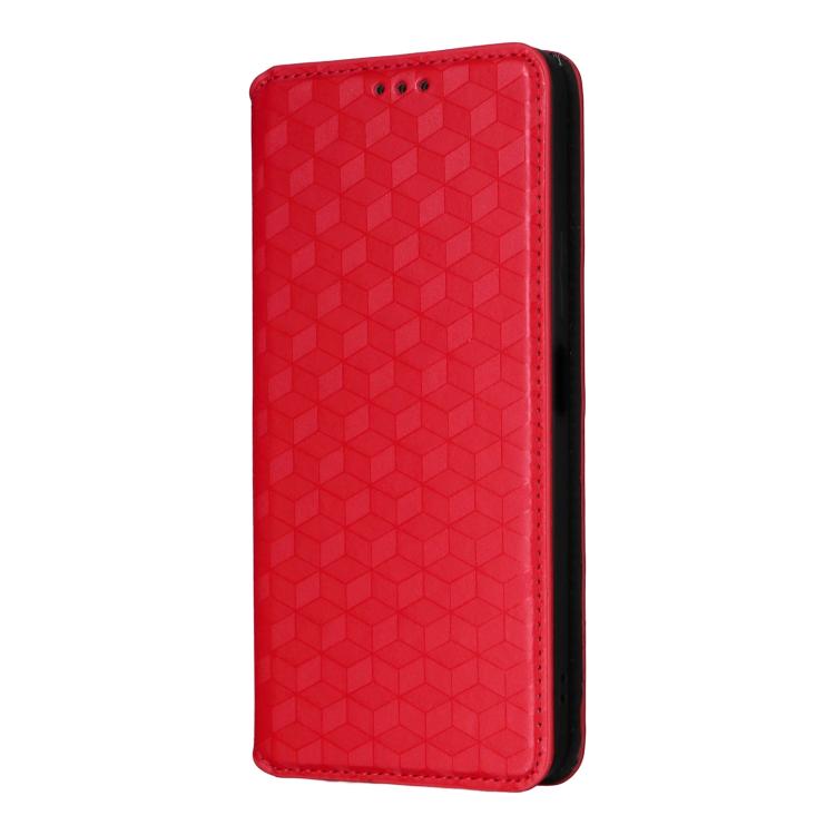 For Realme P3 Pro 5G Cubic Grid Texture Flip Leather Phone Case