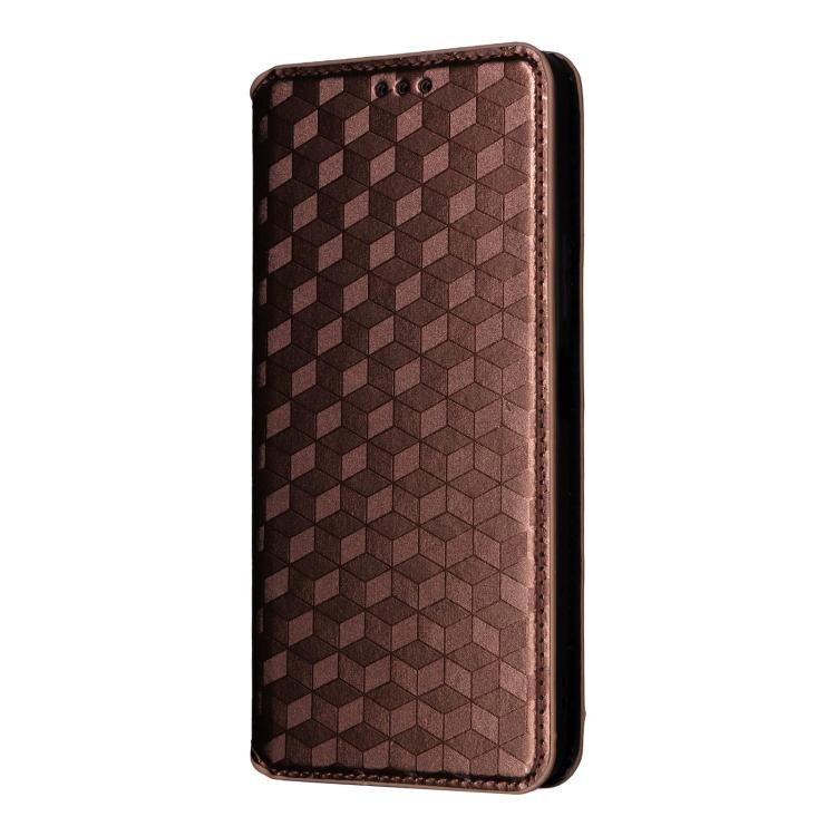 For Realme P3 Pro 5G Cubic Grid Texture Flip Leather Phone Case