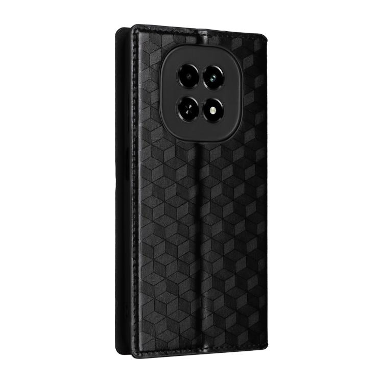 For Realme V60 5G / V60S 5G Cubic Grid Texture Flip Leather Phone Case