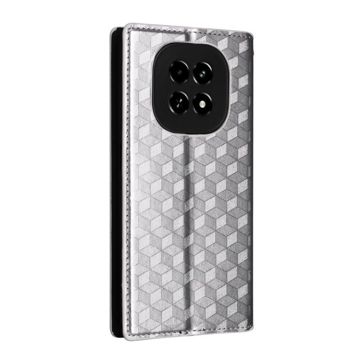 For Realme V60 5G / V60S 5G Cubic Grid Texture Flip Leather Phone Case