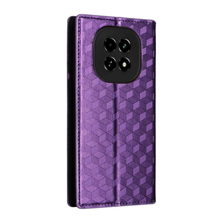 For Realme V60 5G / V60S 5G Cubic Grid Texture Flip Leather Phone Case