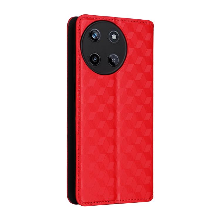 For Realme 11 4G Global Cubic Grid Texture Flip Leather Phone Case