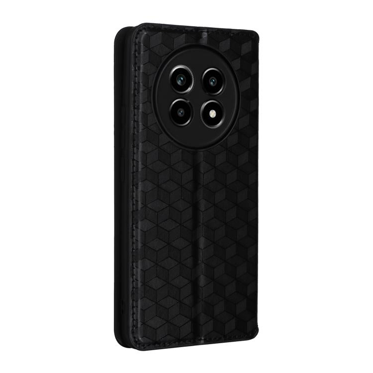 For Realme 13+ 5G Global / 13 Cubic Grid Texture Flip Leather Phone Case
