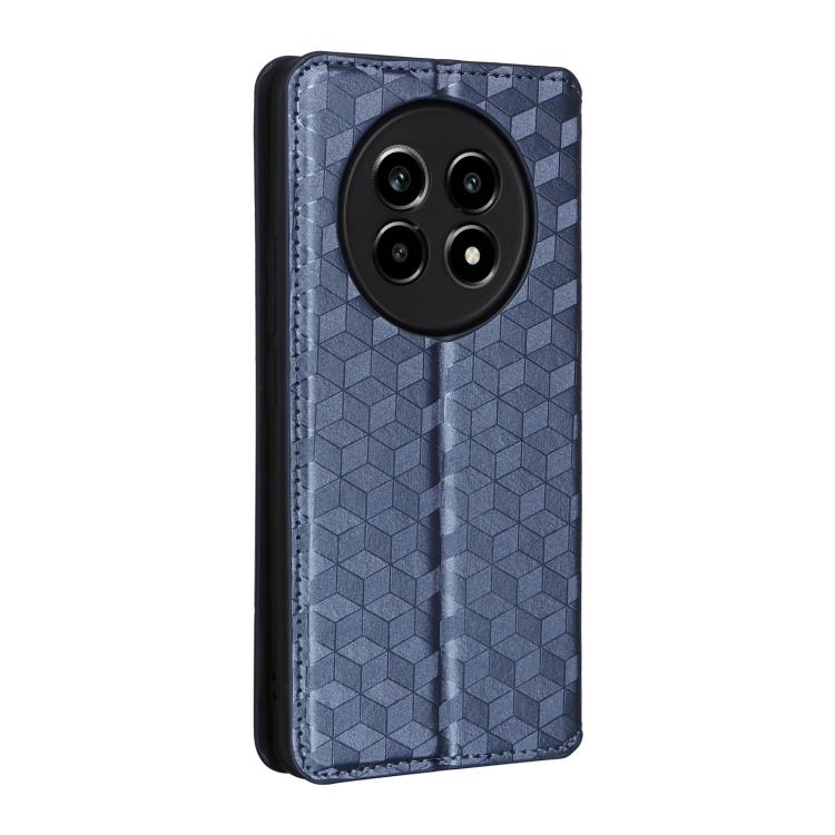 For Realme 13+ 5G Global / 13 Cubic Grid Texture Flip Leather Phone Case