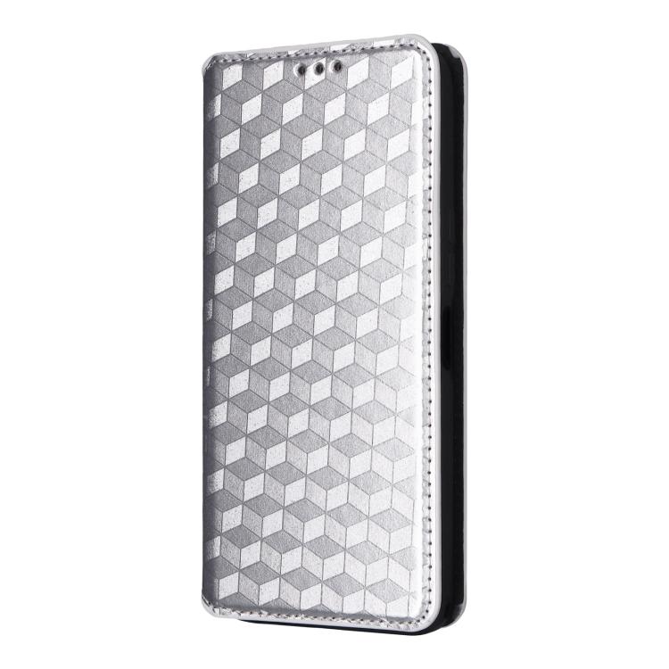 For Realme 14 5G Global Cubic Grid Texture Flip Leather Phone Case