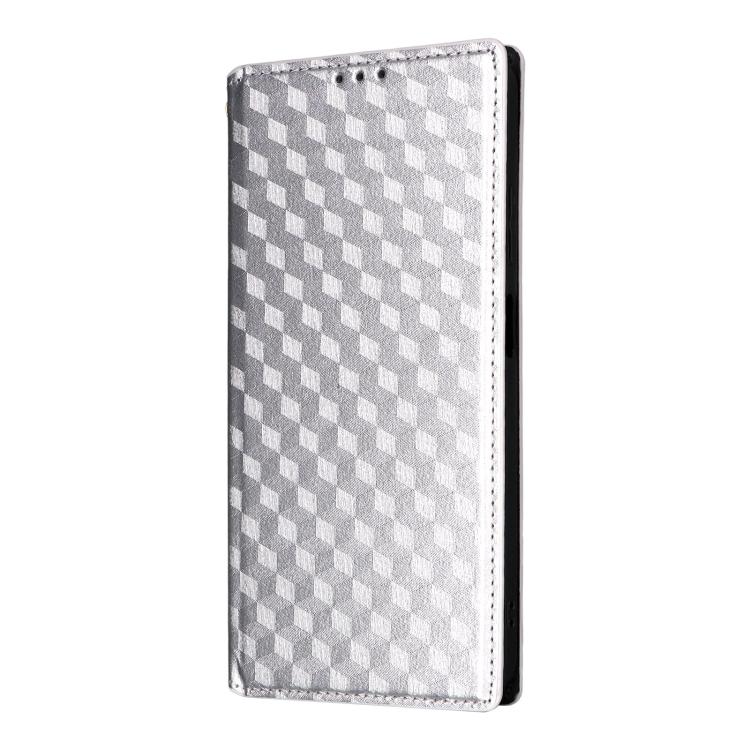 For Realme 14X 5G Malay / V70 / V70s Cubic Grid Texture Flip Leather Phone Case