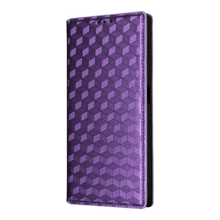 For Realme 14X 5G Malay / V70 / V70s Cubic Grid Texture Flip Leather Phone Case