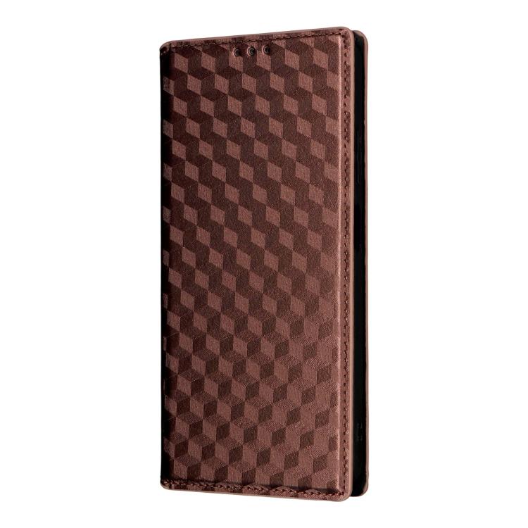 For Realme 14X 5G Malay / V70 / V70s Cubic Grid Texture Flip Leather Phone Case