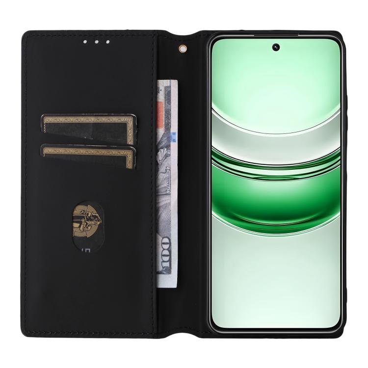 For Realme 14X 5G Malay / V70 / V70s Cubic Grid Texture Flip Leather Phone Case