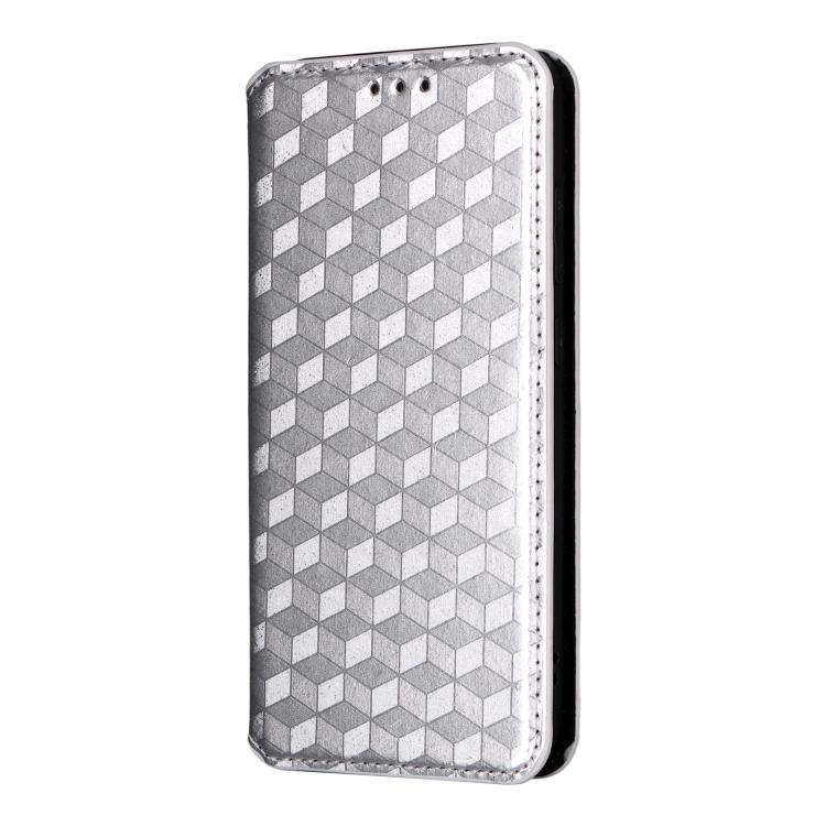 For Realme GT7 5G Cubic Grid Texture Flip Leather Phone Case