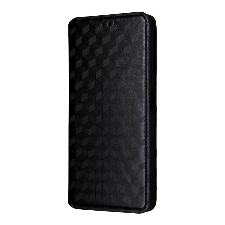 For Realme C71 4G Cubic Grid Texture Flip Leather Phone Case