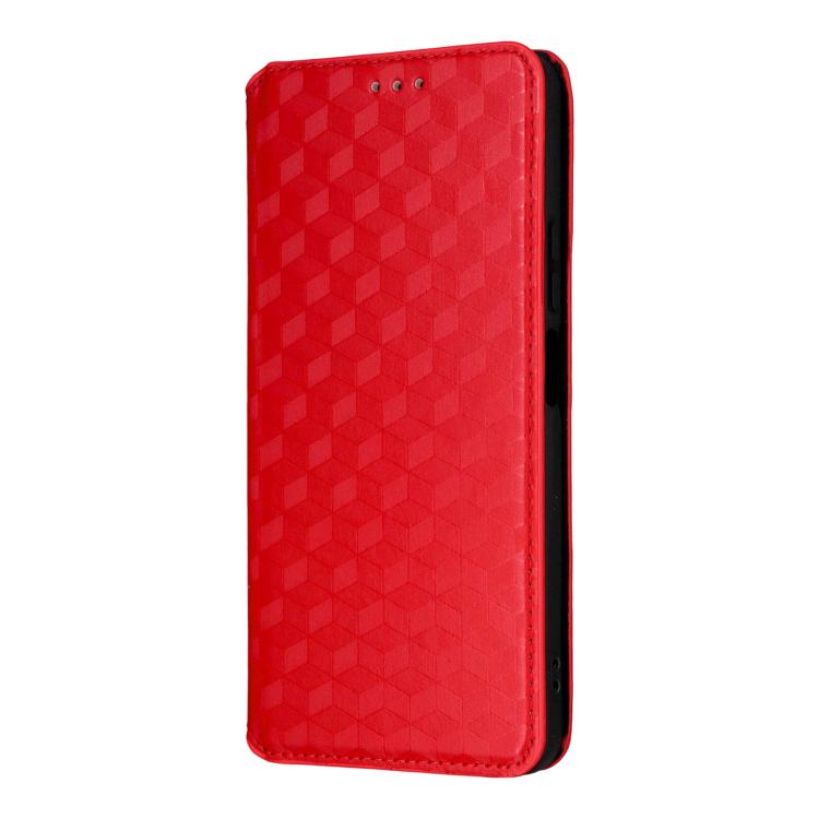 For Realme C71 4G Cubic Grid Texture Flip Leather Phone Case